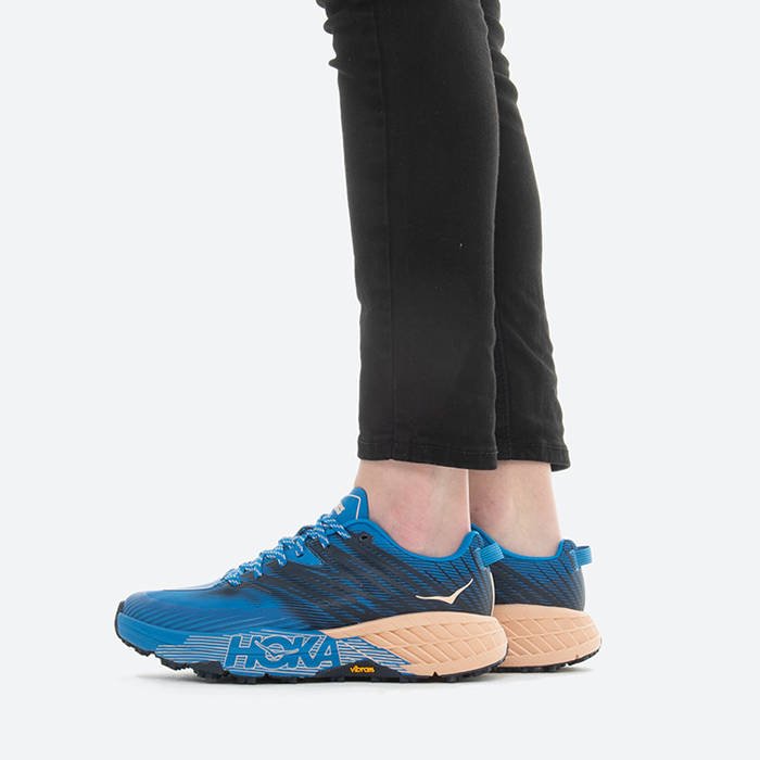 Hoka One One W Speedgoat 4 - Women's Running Shoes - Blue/Navy Blue - UK 410UXGIRP